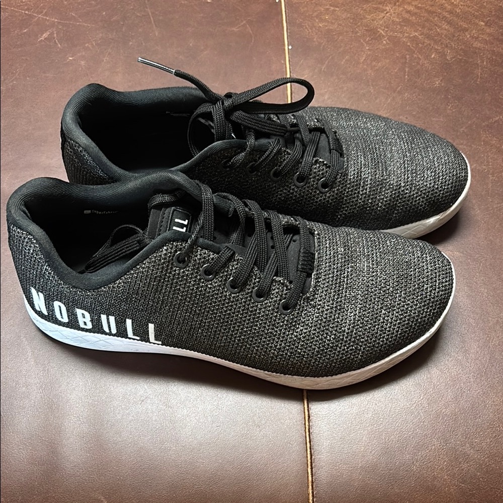 NOBULL Black Athletic Shoes with Textured Upper and Contrasting Sole